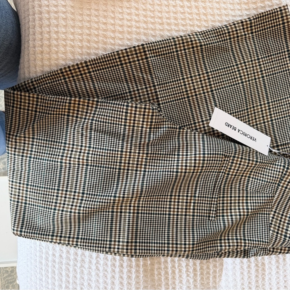 Veronica Beard Plaid Wide-Leg Trousers - Picture 2 of 5